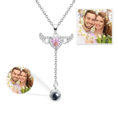 Angel Wings Photo Necklace - The Memory Keeper