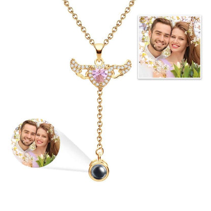 Angel Wings Photo Necklace - The Memory Keeper