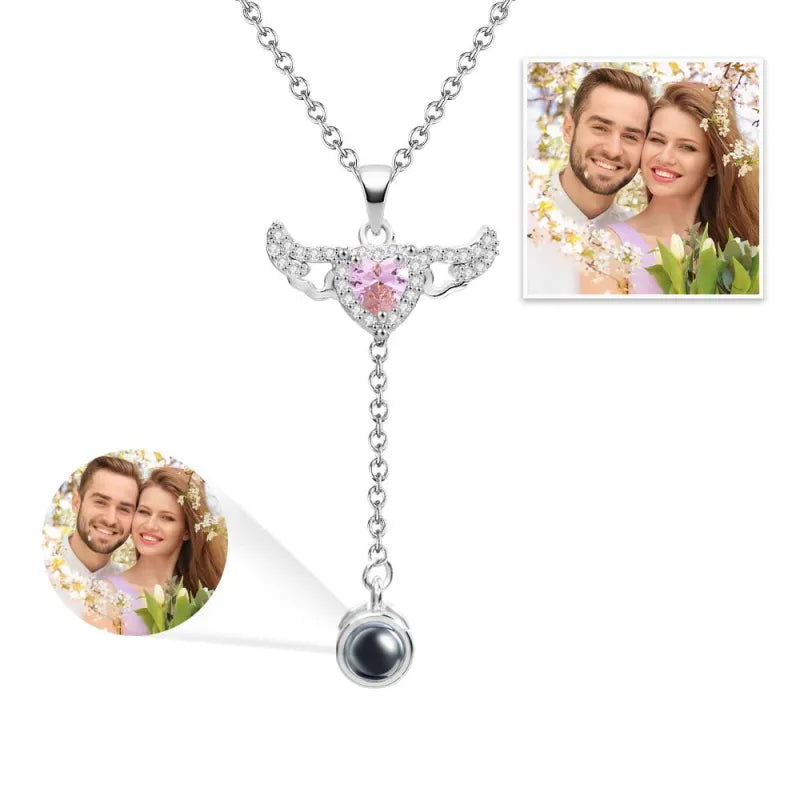 Angel Wings Photo Necklace - The Memory Keeper